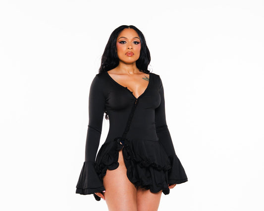 Black Ruffle Dress